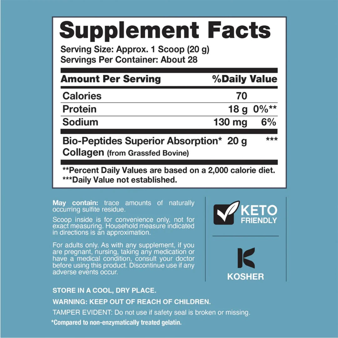 Bio Vital® Colágeno y Proteína de Alta Pureza Anti Edad