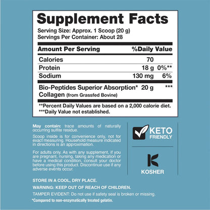 Bio Vital® Colágeno y Proteína de Alta Pureza Anti Edad
