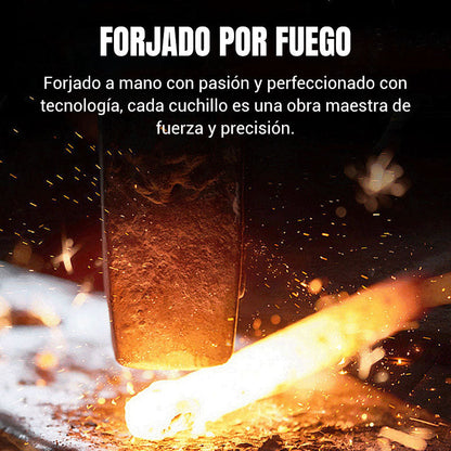 🔪🌟🍳Cuchillo tipo hacha de cocina forjado, afilado y duradero✂️🥩