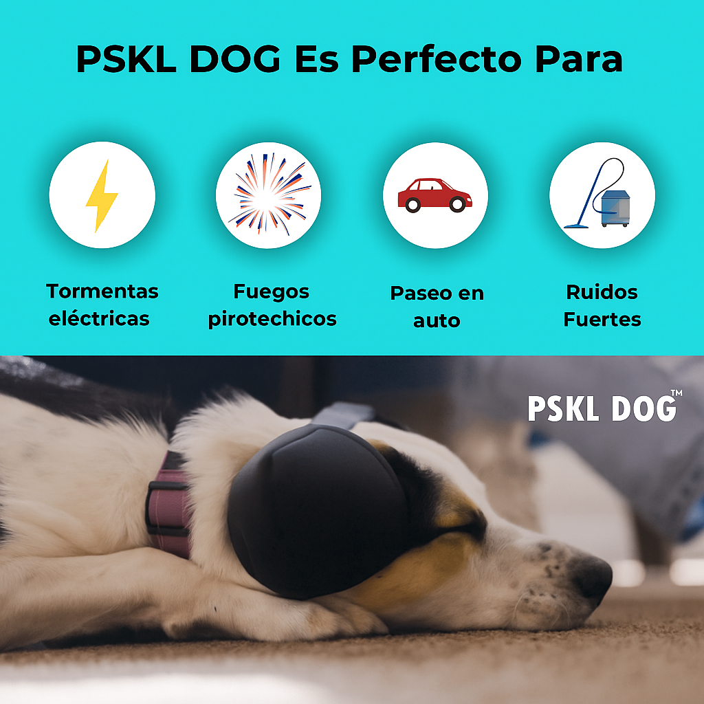 PSKL DOG - Audífonos Protectores para Perros (personaliza el nombre de tu mascota max 8 letras)