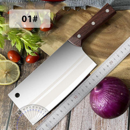 🔪🌟🍳Cuchillo tipo hacha de cocina forjado, afilado y duradero✂️🥩